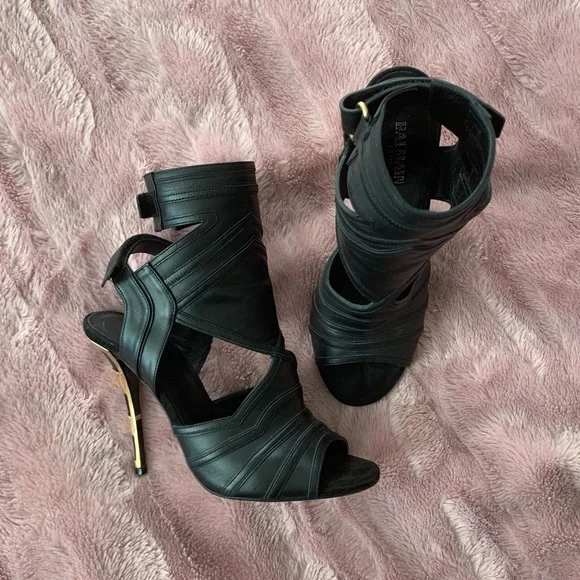Balmain Shoes Balmain Ss5 Kali Leather Gladiator Heels Poshmark